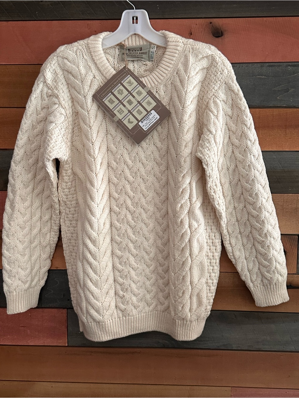 Aran Cable Crew Neck Sweater Ireland